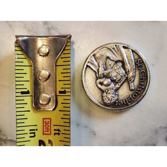 St. Christopher Patron Of Travelers Pocket Coin Token Medal - Picture 3 of 3